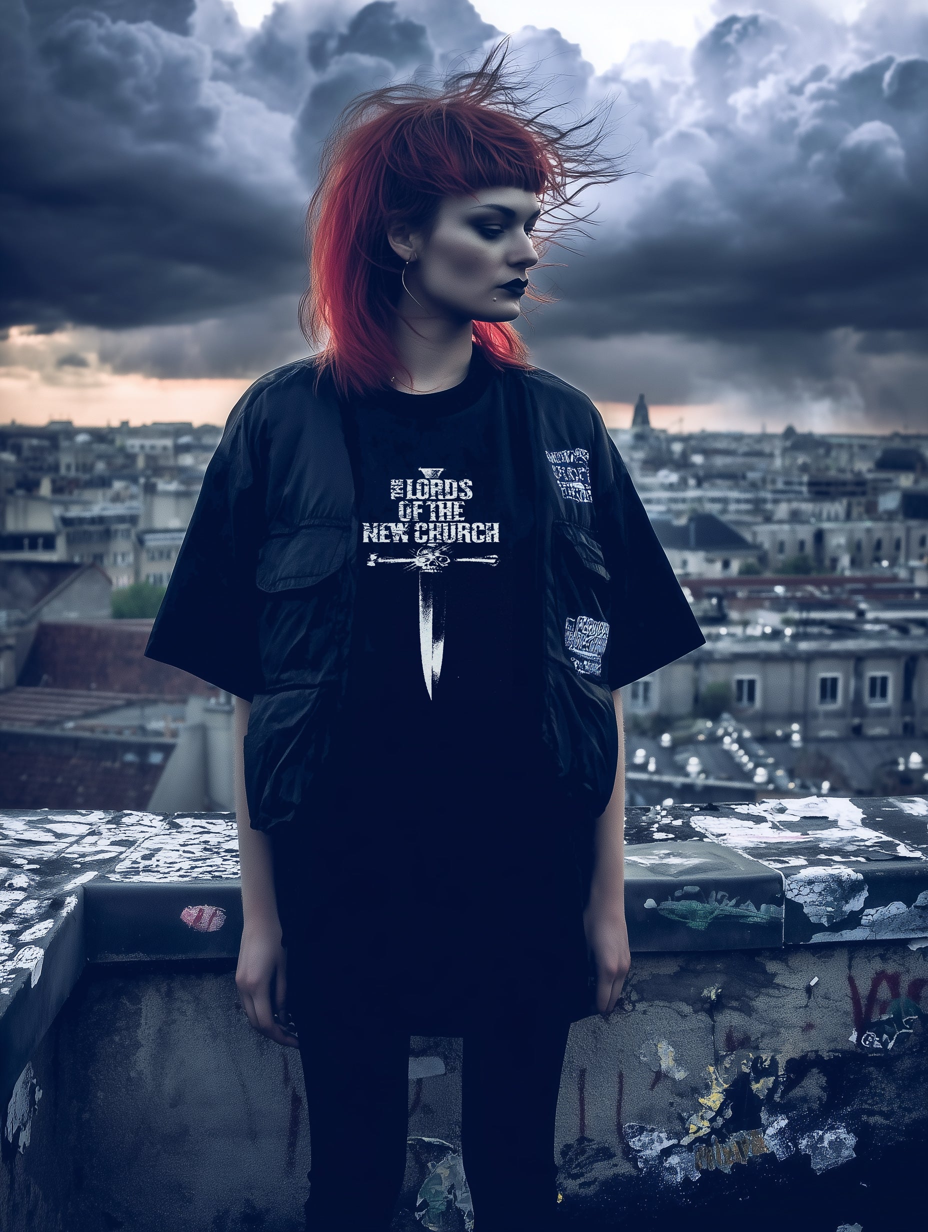 The Dagger Codex Tee | Post-Punk Dagger Graphic T-Shirt | Comfort Colors® 1717 Black