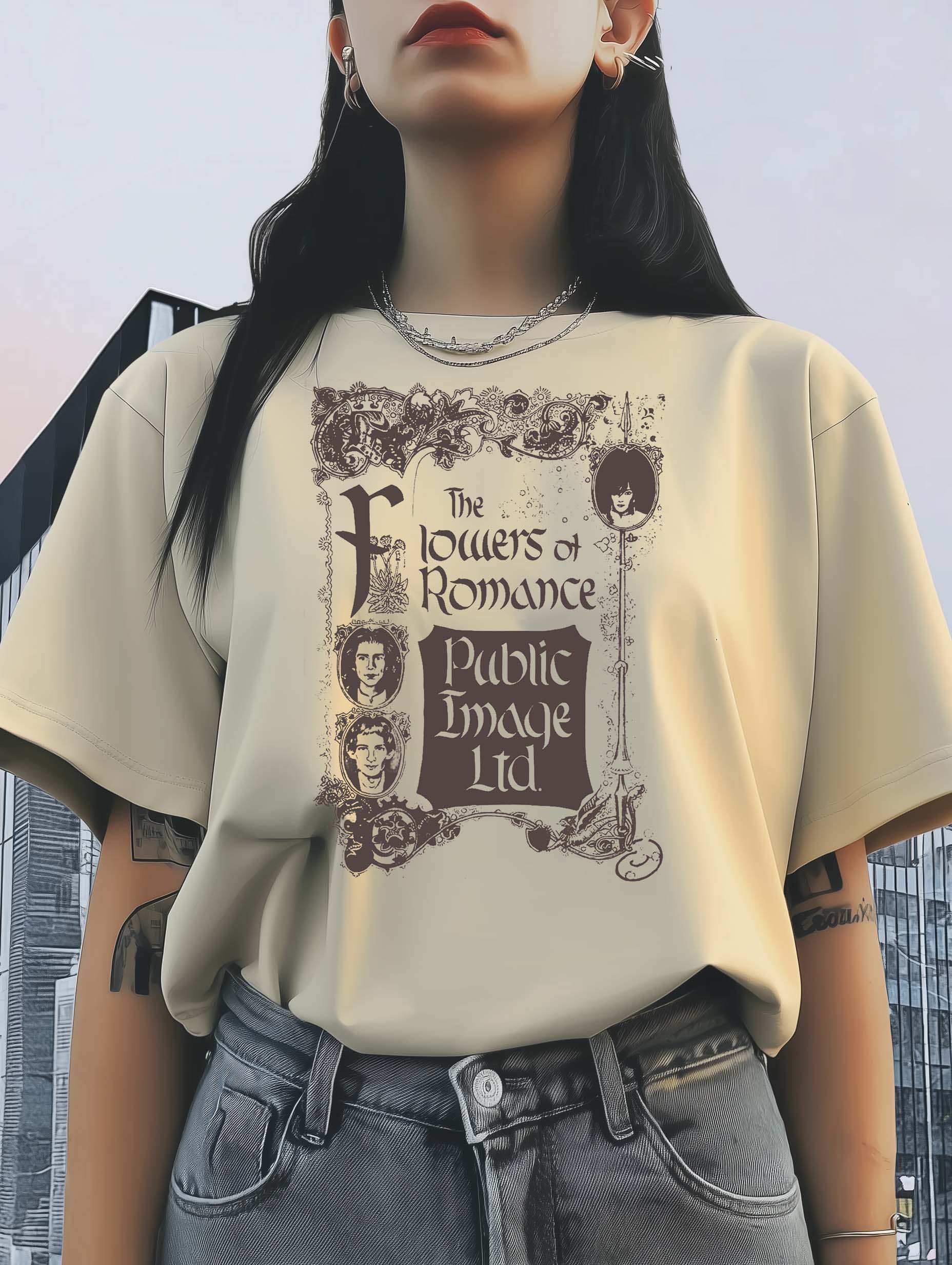 Flowers of Romance Tee – Gothic Post-Punk Graphic Shirt