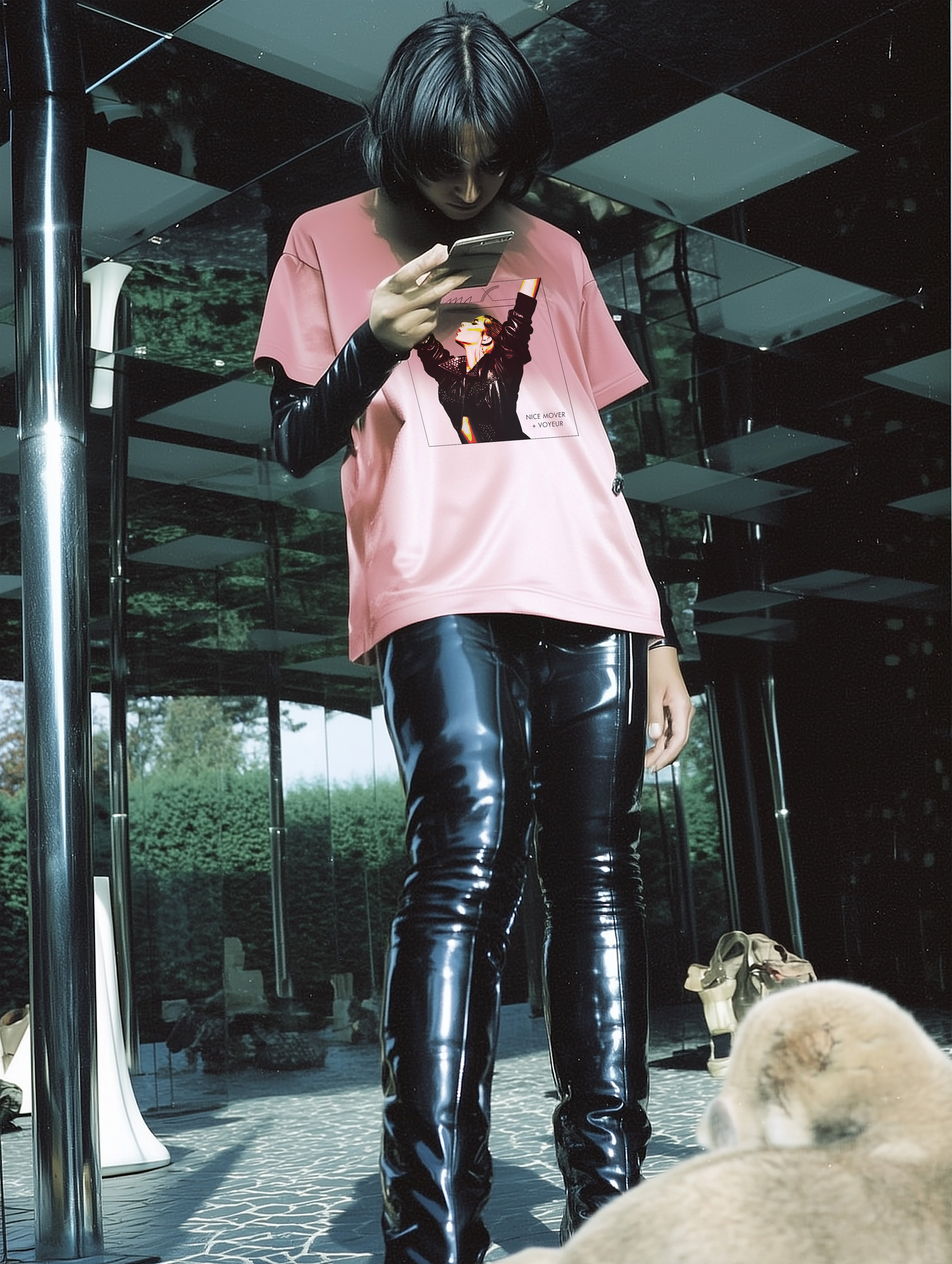 Gina X Electric Voyeur Tee — Comfort Colors 1717 Blossom Vintage Graphic Shirt