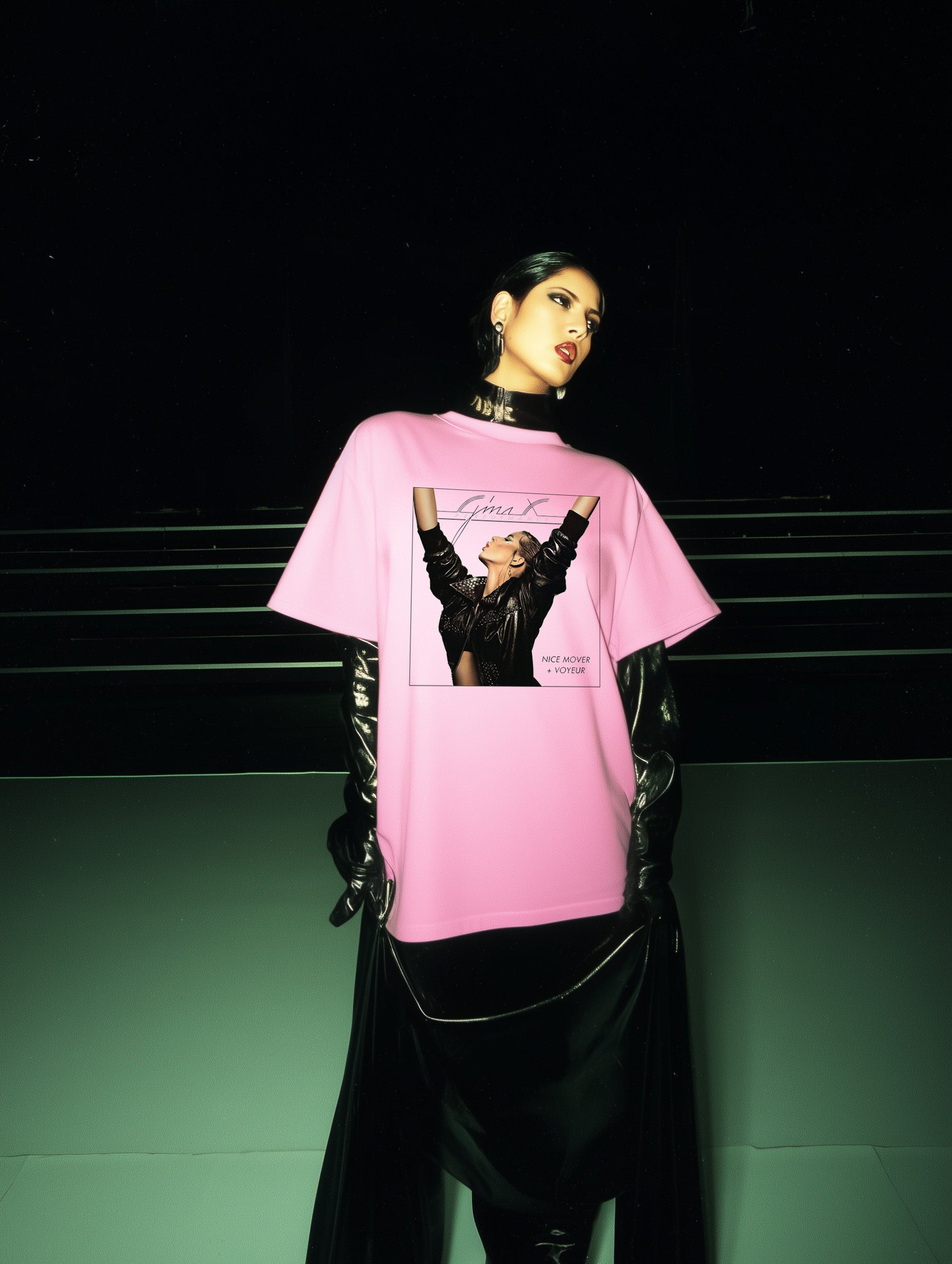 Gina X Electric Voyeur Tee — Comfort Colors 1717 Blossom Vintage Graphic Shirt