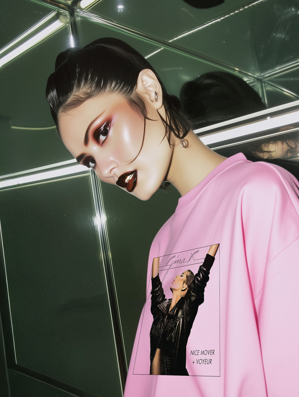 Gina X Electric Voyeur Tee — Comfort Colors 1717 Blossom Vintage Graphic Shirt