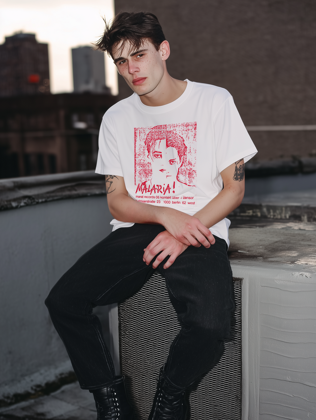 MALARIA — Archival Signal Tee (Comfort Colors 1717)