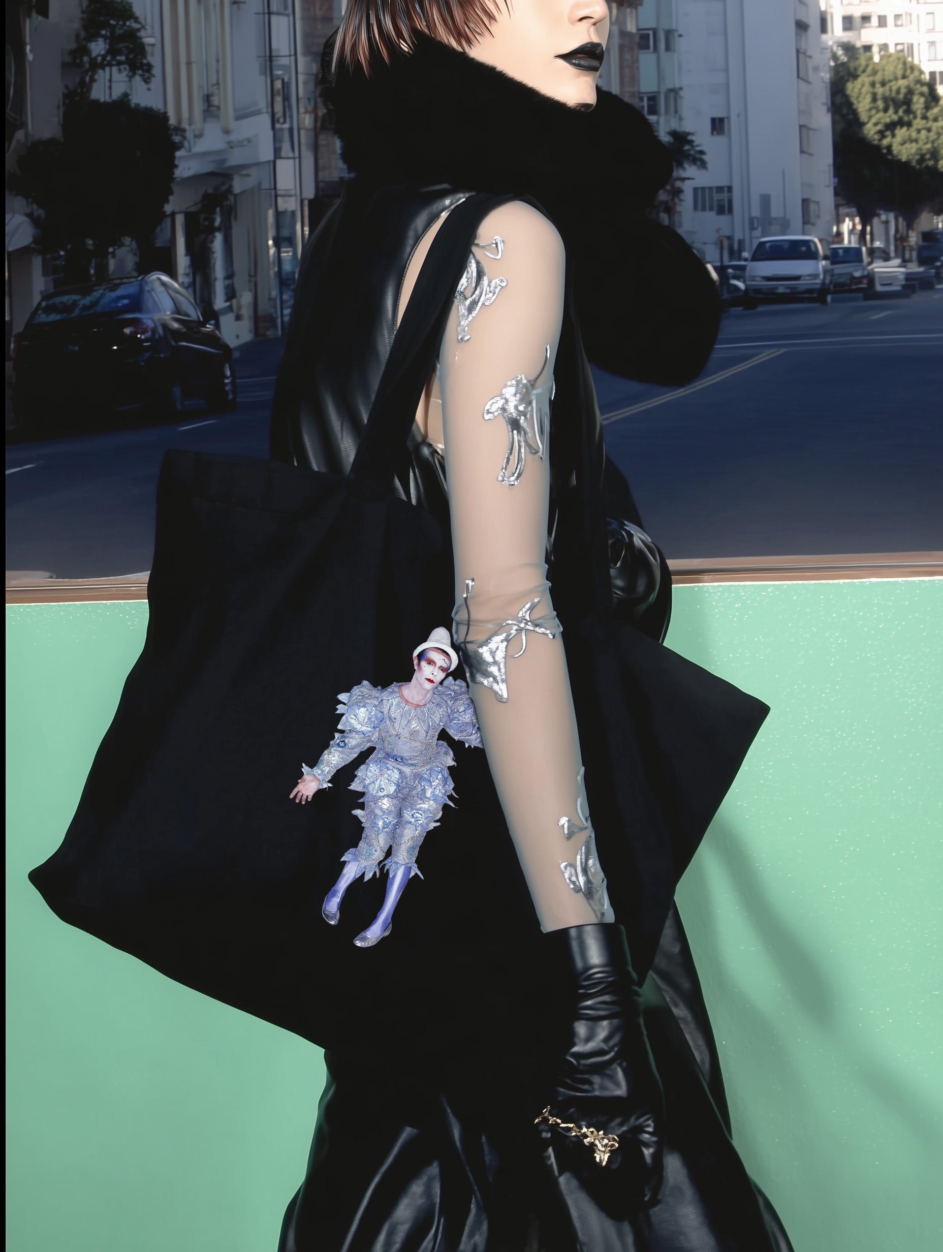 The Ashes Figure Tote Bag | Cinematic Faded Graphic Canvas Tote