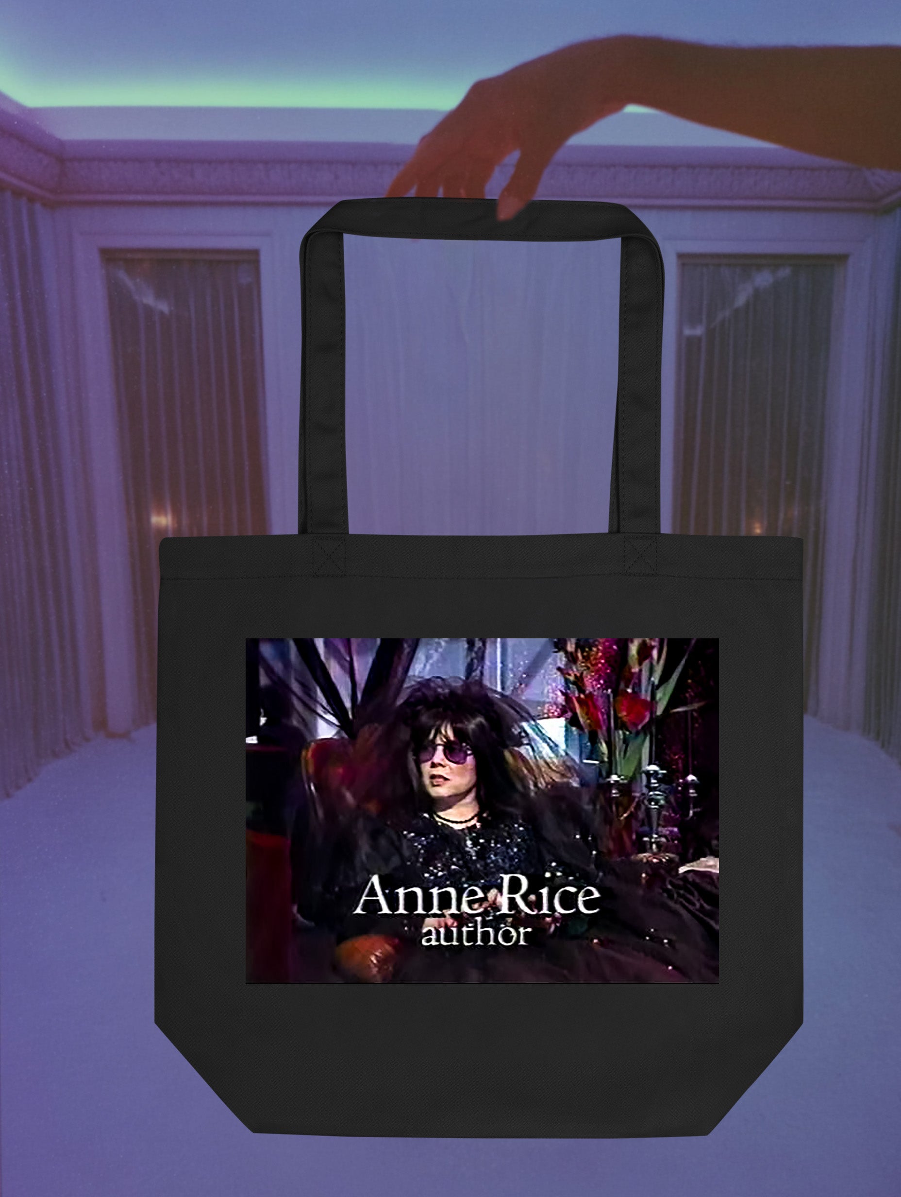 Gothic Auteur Eco Tote Bag – Dark Literary Aesthetic Art Tote, Black Cotton Shopper Bag