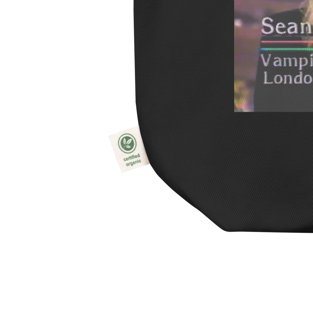 After Midnight Black Canvas Tote Bag | Retro Analog Aesthetic Tote