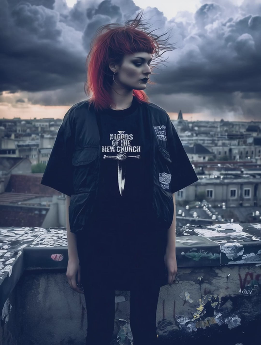 The Dagger Codex Tee | Post-Punk Dagger Graphic T-Shirt | Comfort Colors® 1717 Black