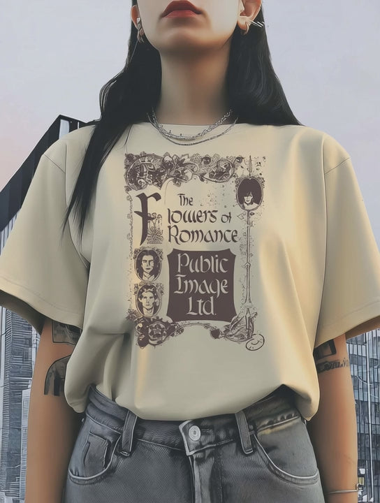 Flowers of Romance Tee – Gothic Post-Punk Graphic Shirt