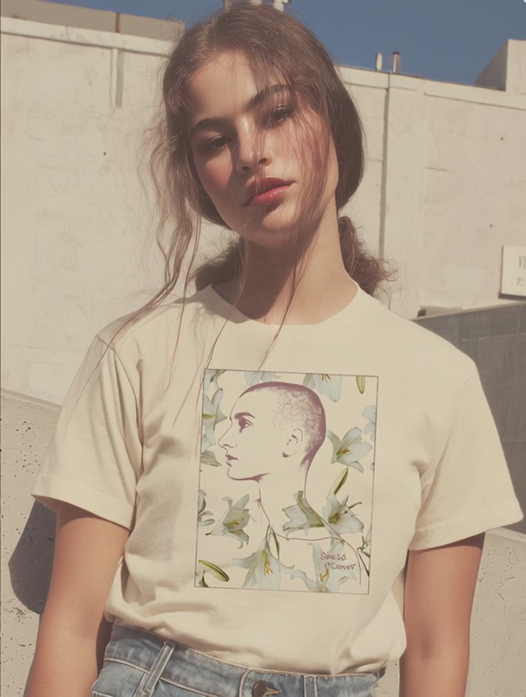 Sinead O’Connor Portrait Tee — Comfort Colors® 1717 | Soft Washed Cotton | Emotional Minimalist Graphic T-Shirt