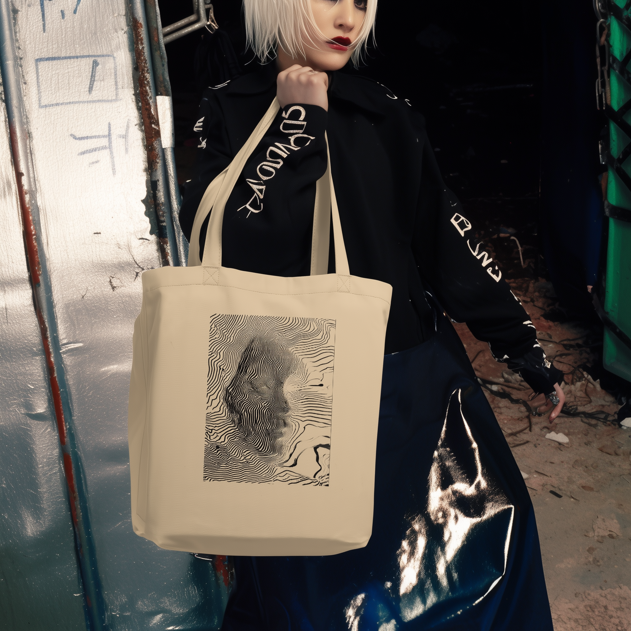 Erleen Nada Abstract Portrait Eco Tote Bag – Artist Merchandise