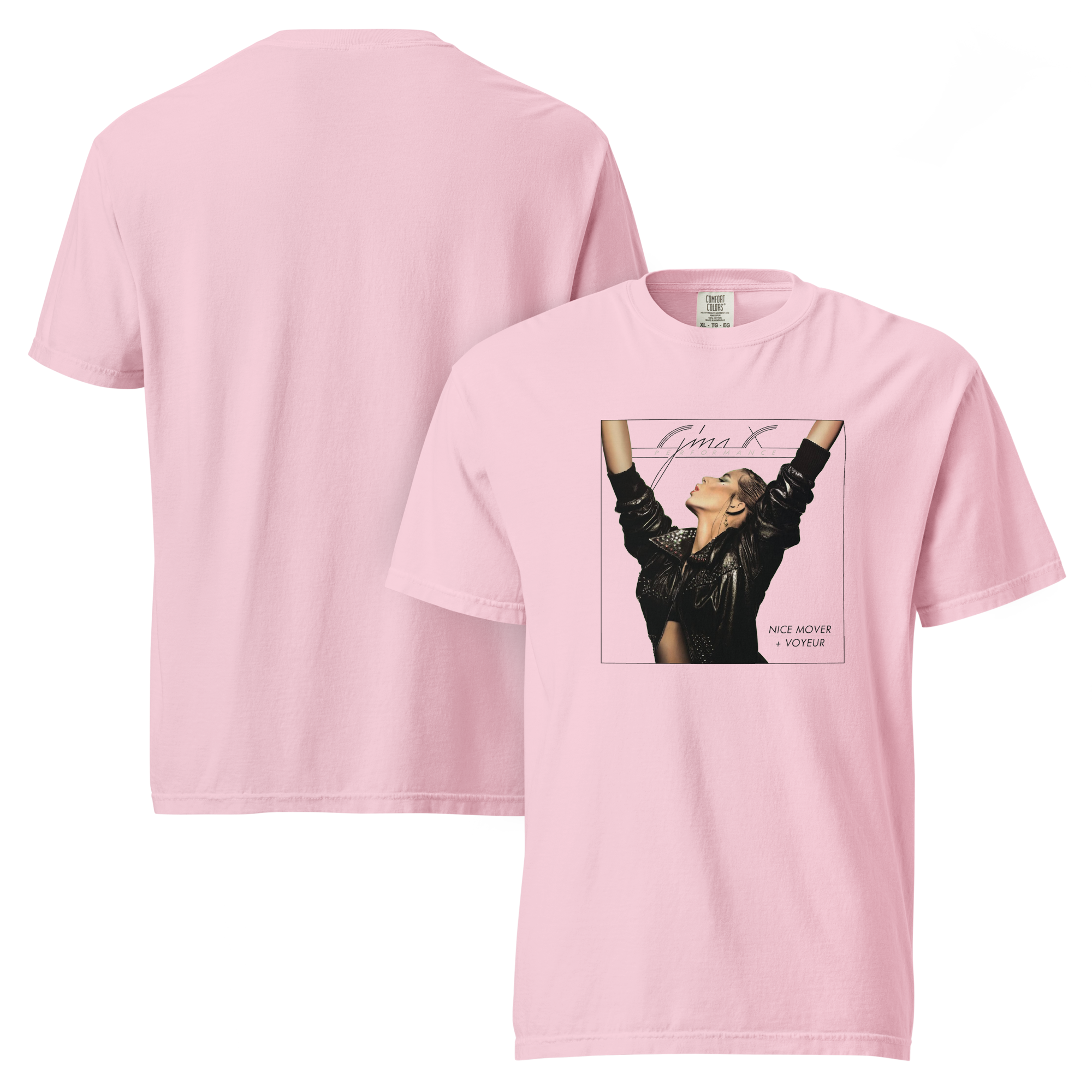 Gina X Electric Voyeur Tee — Comfort Colors 1717 Blossom Vintage Graphic Shirt