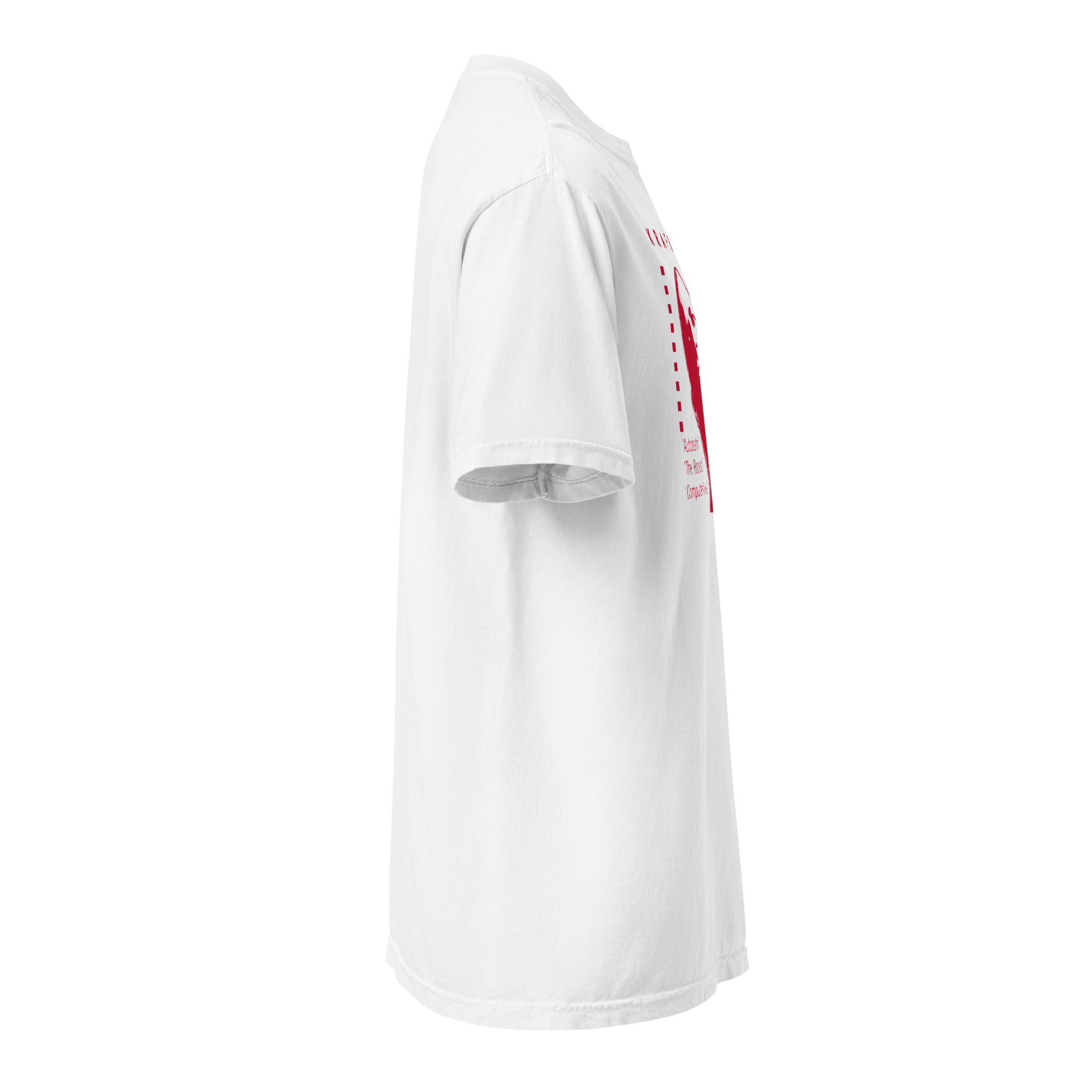 Kraftwerk Archive Flyer Tee — Comfort Colors 1717 (White / Red Print)